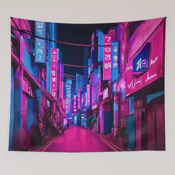 Item preview, GANGNAM VIBRANT CYBERPUNK SEOUL ALLEY STREET designed and sold by milestotreasure.