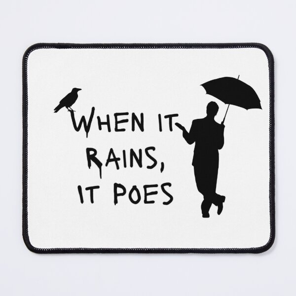 Item preview, When it rains it poes- Edgar Allen Poe design designed and sold by Alicia Perrelli.