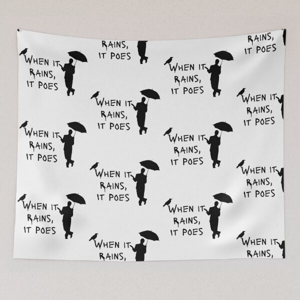 Item preview, When it rains it poes- Edgar Allen Poe design  designed and sold by Alicia Perrelli.