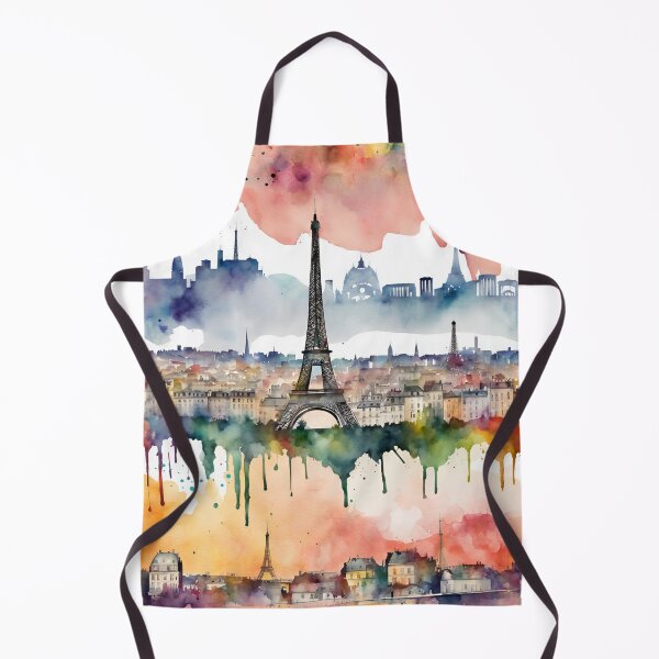 Artikelvorschau, Frankreich Paris Skylines Aquarell entworfen und verkauft von Modern-Tropical.