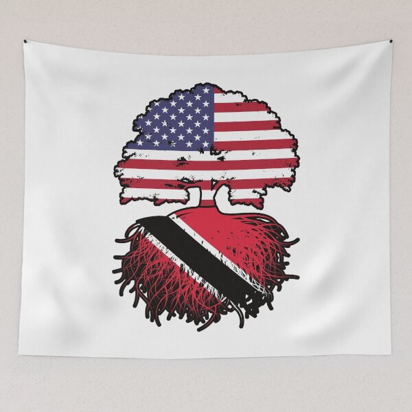 Item preview, Trinidad and Tobago Trinidadian American USA Tree Roots Flag designed and sold by FlagX.