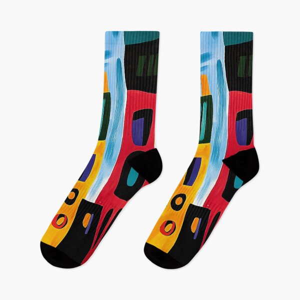 Item preview, Abstract Geometric Art - Bright Bold Blocks of Color with Vertical Shapes and Dynamic Circles AI Art designed and sold by OlfactoART Studio.