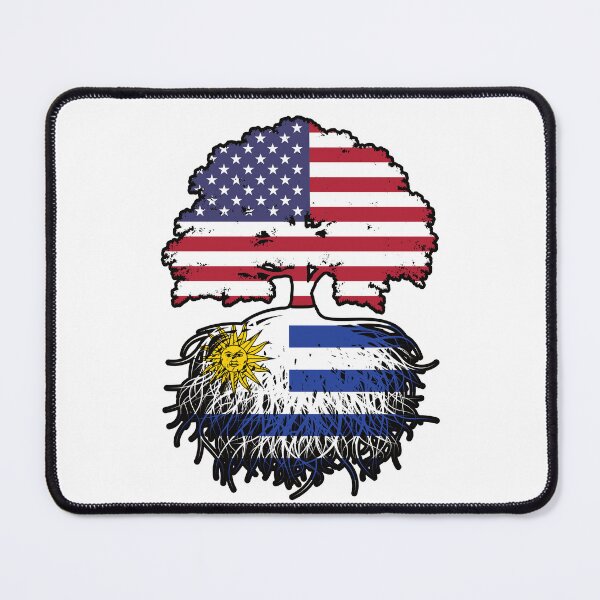 Item preview, Uruguay Uruguayan American USA Tree Roots Flag designed and sold by FlagX.