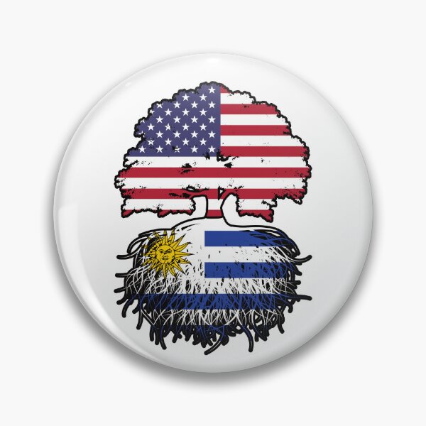 Item preview, Uruguay Uruguayan American USA Tree Roots Flag designed and sold by FlagX.