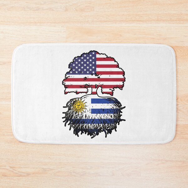 Item preview, Uruguay Uruguayan American USA Tree Roots Flag designed and sold by FlagX.