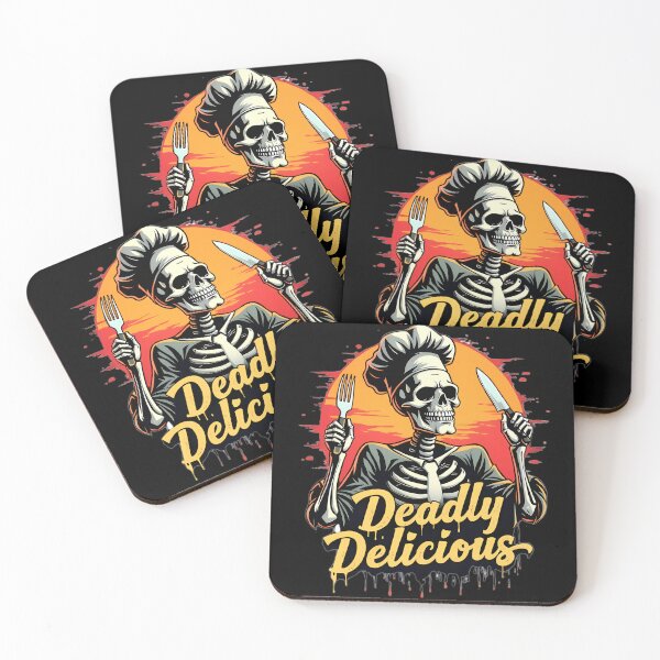 Item preview, Skeleton Cooking Delicious Food for Halloween  designed and sold by TheInkyOwl-TIO.