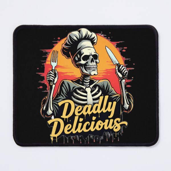 Item preview, Skeleton Cooking Delicious Food for Halloween designed and sold by TheInkyOwl-TIO.