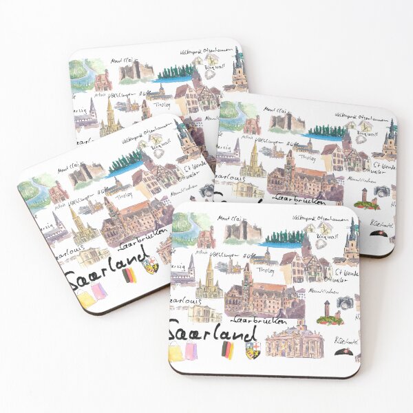 Item preview, Saarland Germany Illustrations with Travel Plans, Highlights and Memories designed and sold by artshop77.
