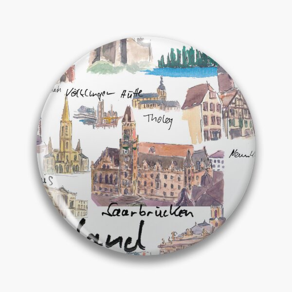 Item preview, Saarland Germany Illustrations with Travel Plans, Highlights and Memories designed and sold by artshop77.