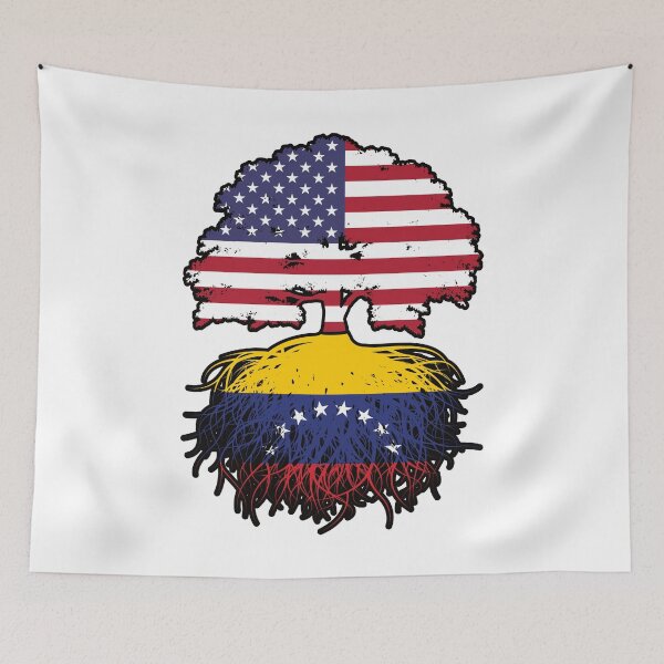 Item preview, Venezuela Venezuelan American USA Tree Roots Flag designed and sold by FlagX.