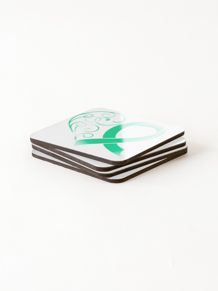Thumbnail 4 of 5, Coasters (Set of 4), Cancer Ribbon designed and sold by MatrixTattoo.