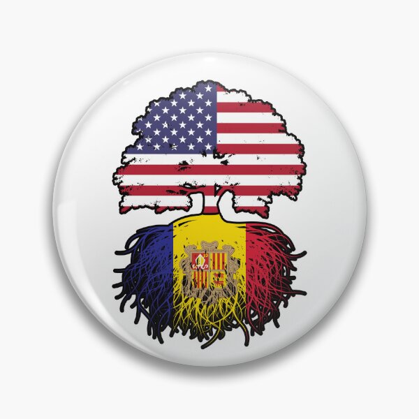 Item preview, Andorra Andorran American USA United States America Tree Roots Flag designed and sold by FlagX.