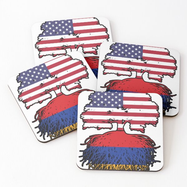 Item preview, Armenia Armenian American USA United States America Tree Roots Flag designed and sold by FlagX.