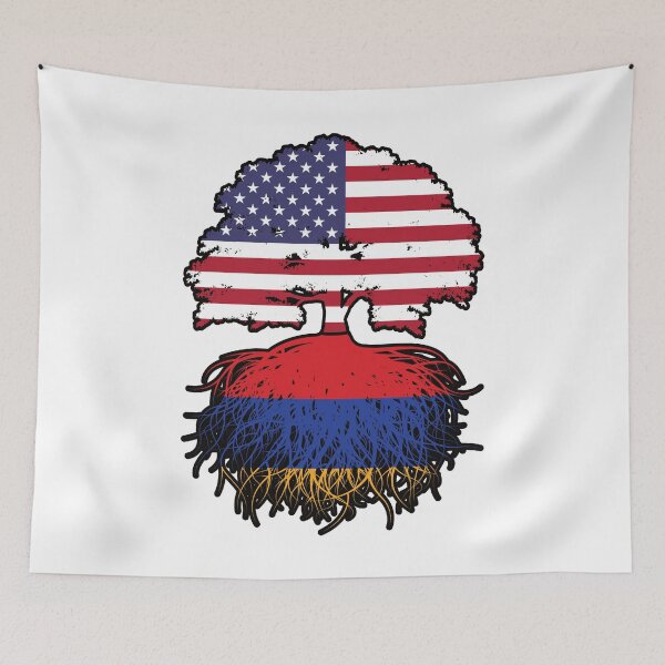 Item preview, Armenia Armenian American USA United States America Tree Roots Flag designed and sold by FlagX.
