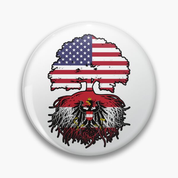 Item preview, Austria Austrian American USA United States America Tree Roots Flag designed and sold by FlagX.