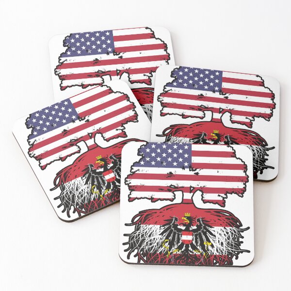Item preview, Austria Austrian American USA United States America Tree Roots Flag designed and sold by FlagX.