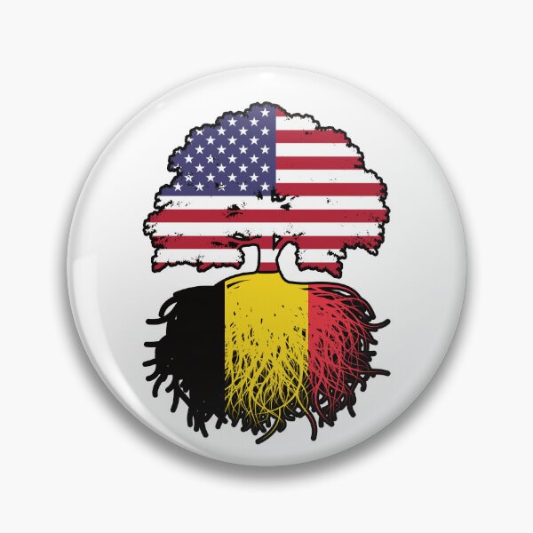 Item preview, Belgium Belgian American USA United States America Tree Roots Flag designed and sold by FlagX.