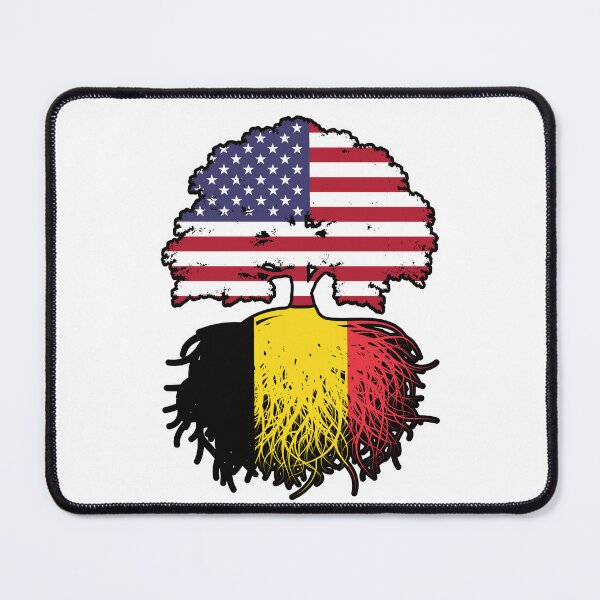 Item preview, Belgium Belgian American USA United States America Tree Roots Flag designed and sold by FlagX.
