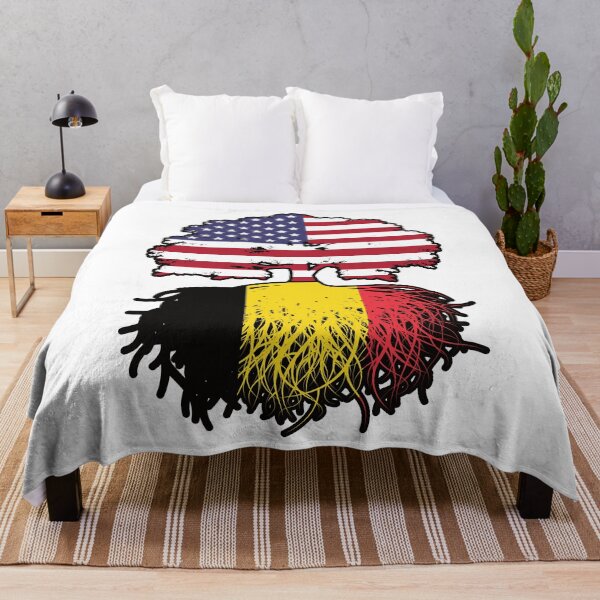 Item preview, Belgium Belgian American USA United States America Tree Roots Flag designed and sold by FlagX.