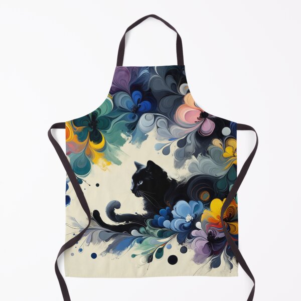 Item preview, Artistic Painting of an Angelic Black Cat in a Kaleidoscope of Colors designed and sold by Keirnyx.