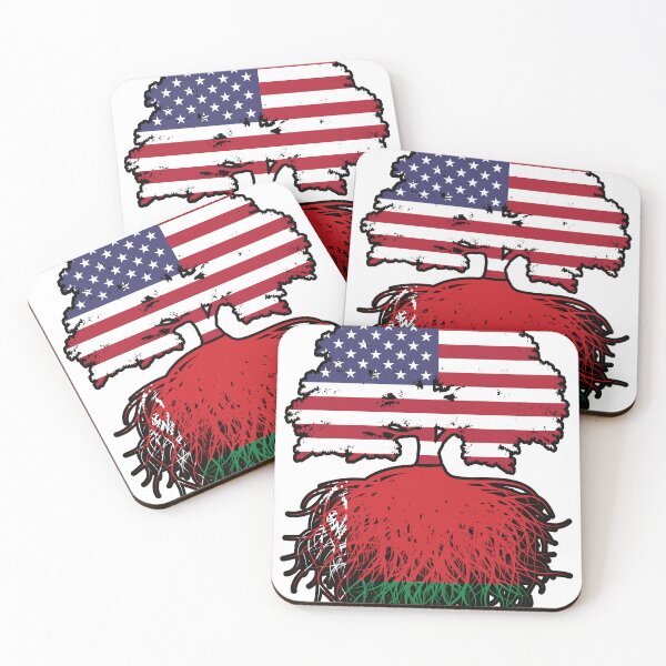 Item preview, Belarus Belarusian American USA United States America Tree Roots Flag designed and sold by FlagX.
