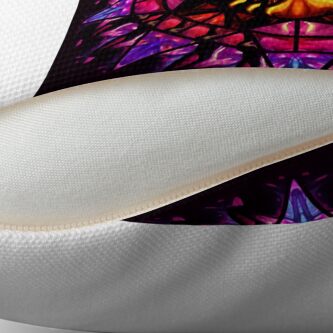 Alternate view of Stained Glass Chaos I Throw Pillow