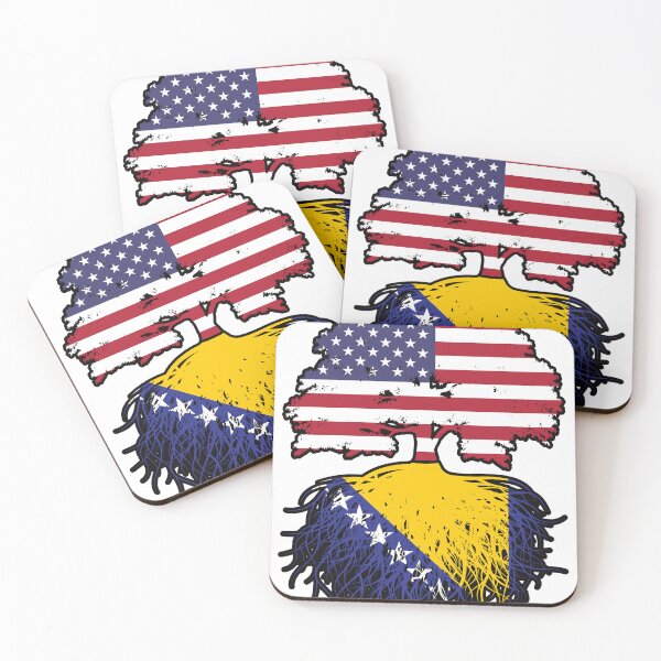 Item preview, Bosnia Bosnian American USA United States America Tree Roots Flag designed and sold by FlagX.