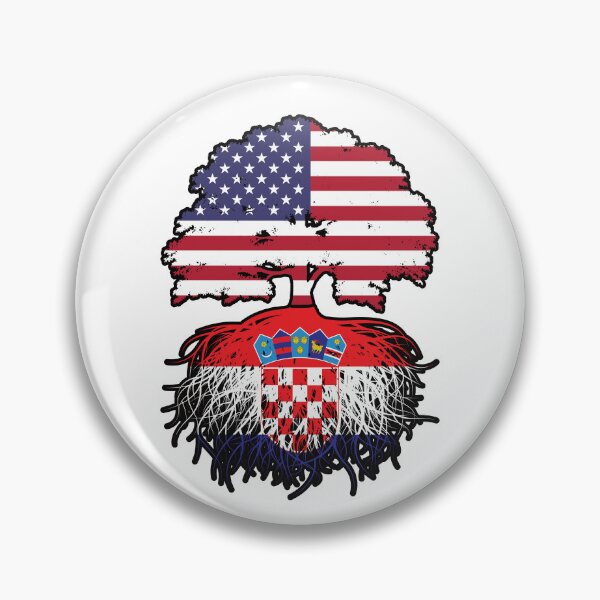 Item preview, Croatia Croatian American USA United States America Tree Roots Flag designed and sold by FlagX.