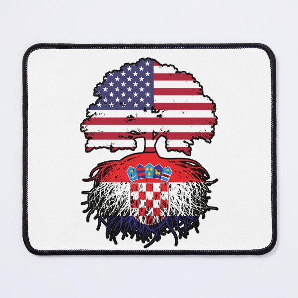 Item preview, Croatia Croatian American USA United States America Tree Roots Flag designed and sold by FlagX.