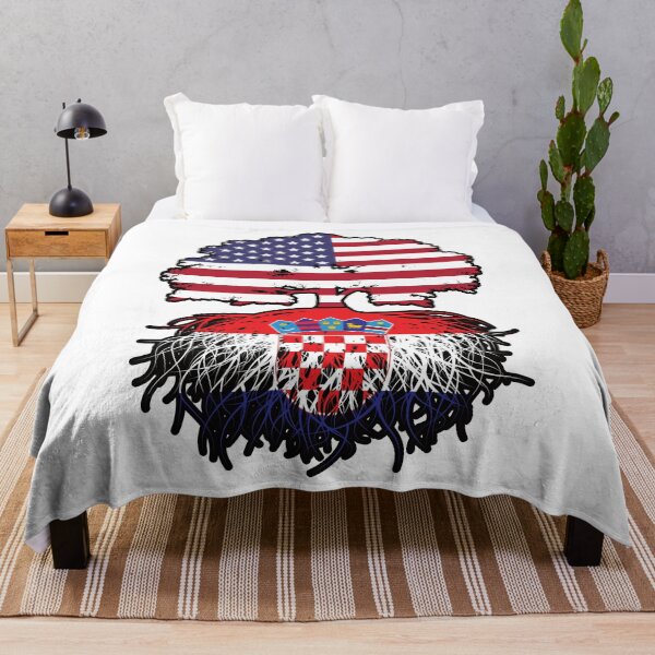 Item preview, Croatia Croatian American USA United States America Tree Roots Flag designed and sold by FlagX.
