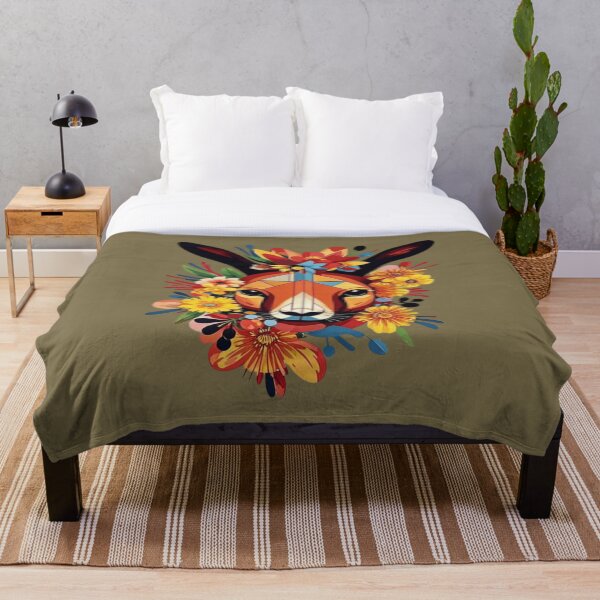Item preview, Colorful funny kangaroo in flowers designed and sold by AjugaPaint.