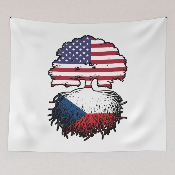 Item preview, Czech American USA United States America Tree Roots Flag designed and sold by FlagX.