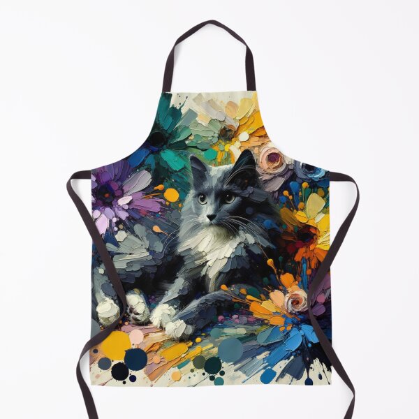 Item preview, Artistic Painting of an Angelic Maine Coon Cat in a Kaleidoscope of Colors designed and sold by Keirnyx.