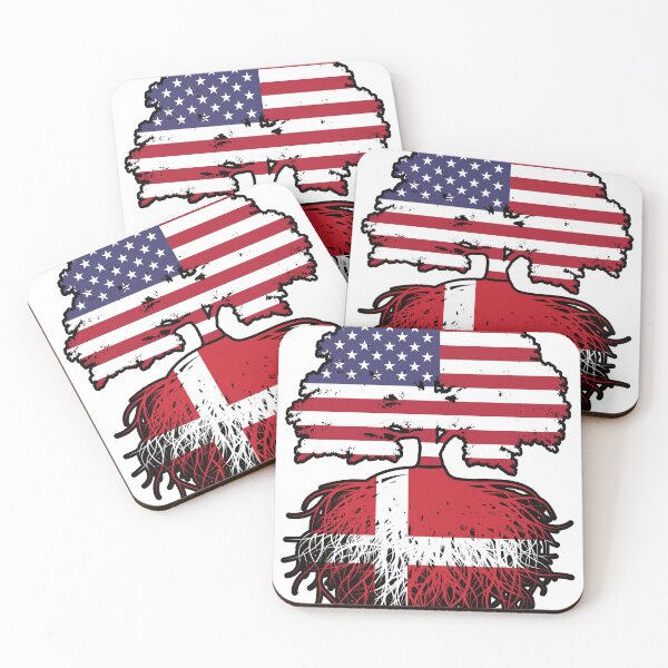 Item preview, Denmark Danish American USA United States America Tree Roots Flag designed and sold by FlagX.