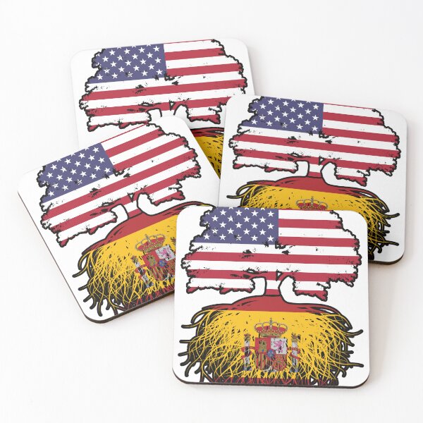 Item preview, Spain Spanish American USA United States America Tree Roots Flag designed and sold by FlagX.