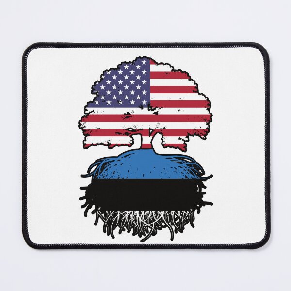Item preview, Estonia Estonian American USA United States America Tree Roots Flag designed and sold by FlagX.