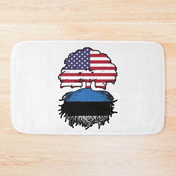 Item preview, Estonia Estonian American USA United States America Tree Roots Flag designed and sold by FlagX.