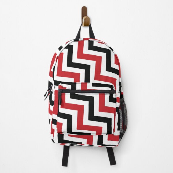 Item preview, a classic zigzag pattern Design in a bold combination of three colors: Black ,white, red, designed and sold by HEMRO.