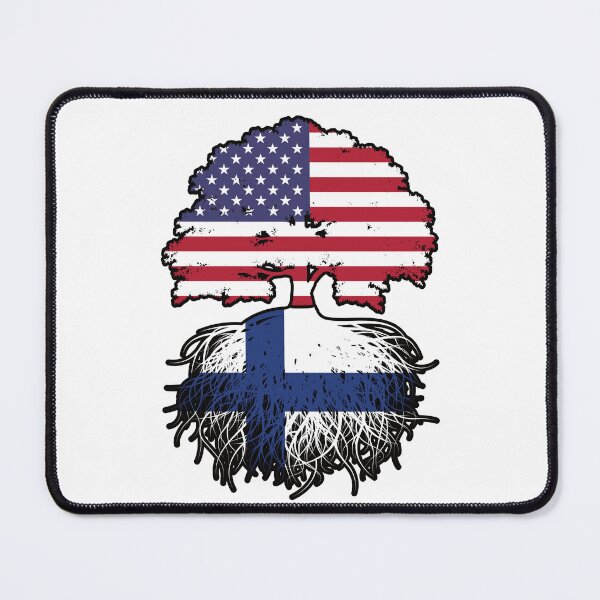 Item preview, Finland Finnish American USA United States America Tree Roots Flag designed and sold by FlagX.