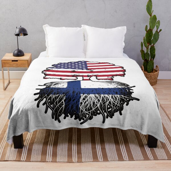 Item preview, Finland Finnish American USA United States America Tree Roots Flag designed and sold by FlagX.