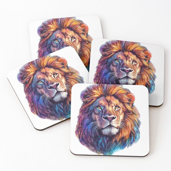 Item preview, Wild and beauty colorful lion sticker style designed and sold by SmileshareShop.