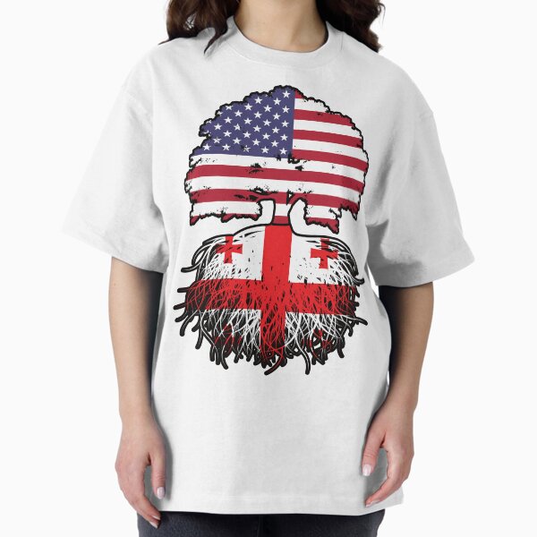Item preview, Georgia Georgian American USA United States America Tree Roots Flag designed and sold by FlagX.