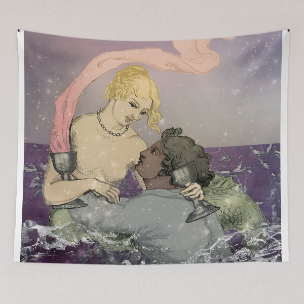 Item preview, Romantic Mermaid Couple Love Ocean Vintage Fantasy designed and sold by SoulscapeStudio.