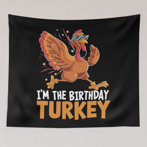 Item preview, Funny Birthday Turkey Thanksgiving Celebration designed and sold by Quirky Shirts.