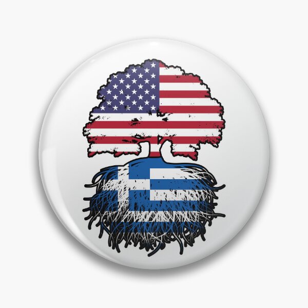 Item preview, Greece Greek American USA United States America Tree Roots Flag designed and sold by FlagX.