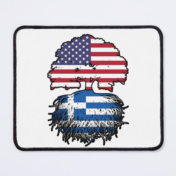 Item preview, Greece Greek American USA United States America Tree Roots Flag designed and sold by FlagX.