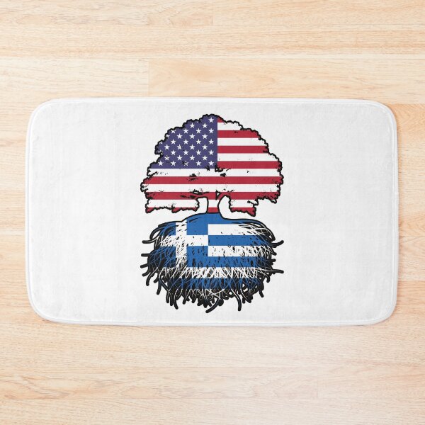 Item preview, Greece Greek American USA United States America Tree Roots Flag designed and sold by FlagX.