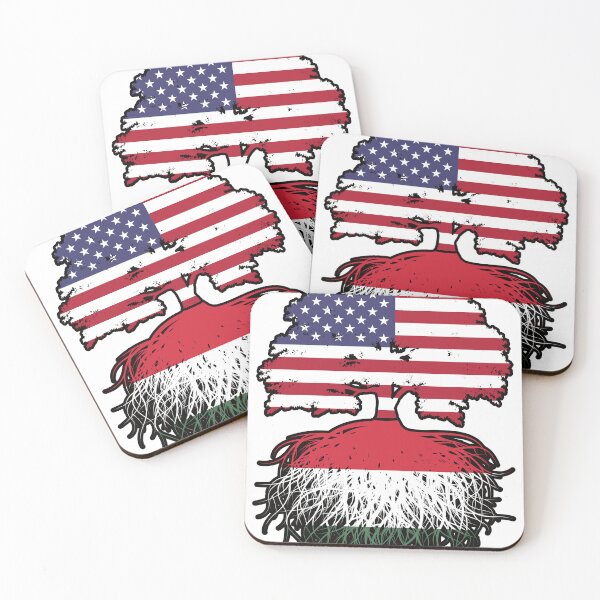 Item preview, Hungary Hungarian American USA United States America Tree Roots Flag designed and sold by FlagX.