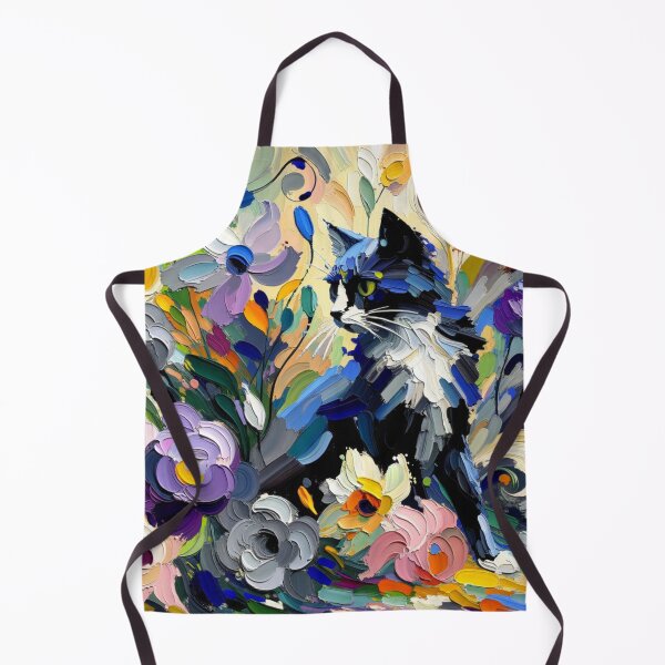 Item preview, Artistic Painting of a Black Cat in a Kaleidoscope of Colors designed and sold by Keirnyx.