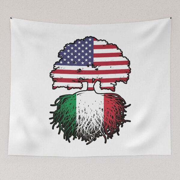 Item preview, Italy Italian American USA United States America Tree Roots Flag designed and sold by FlagX.